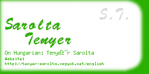 sarolta tenyer business card